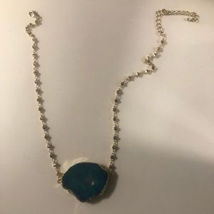 Turquoise gem necklace purchased from Cusp